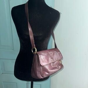 Etienne Aignier vintage cordovan Leather shoulder Bag